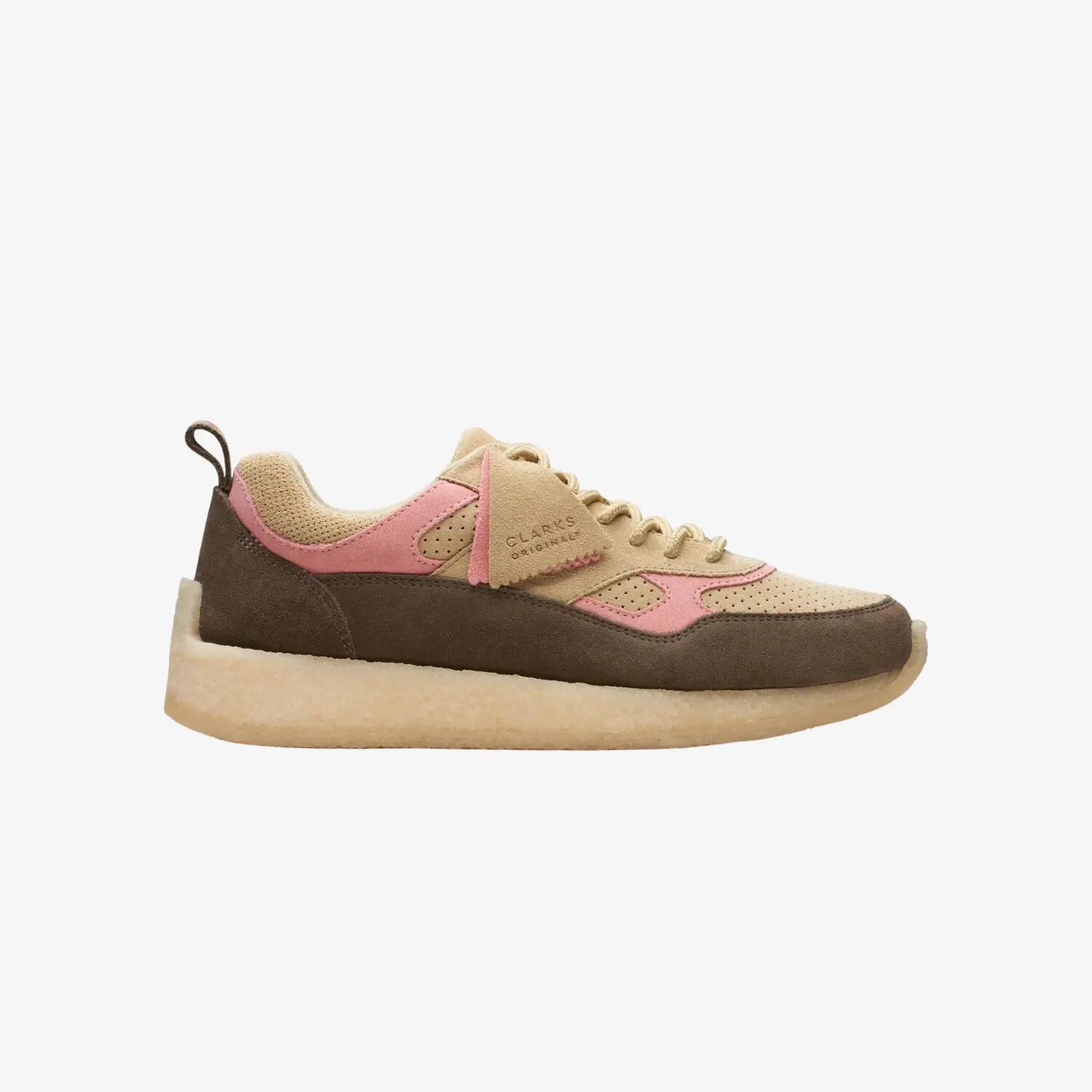 Pantofi casual bărbați Clarks Lockhill Ronnie Fieg 8th Street Dark Brown Combi 2/4