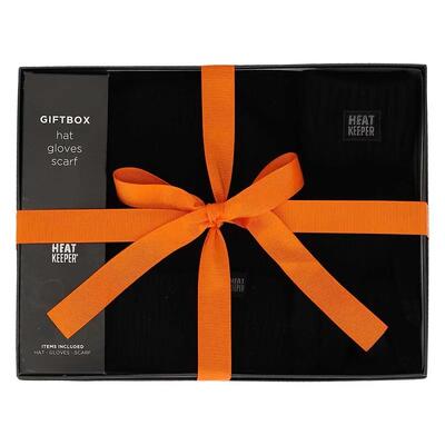 Giftset heren - muts + nekwarmer + handschoenen - zwart