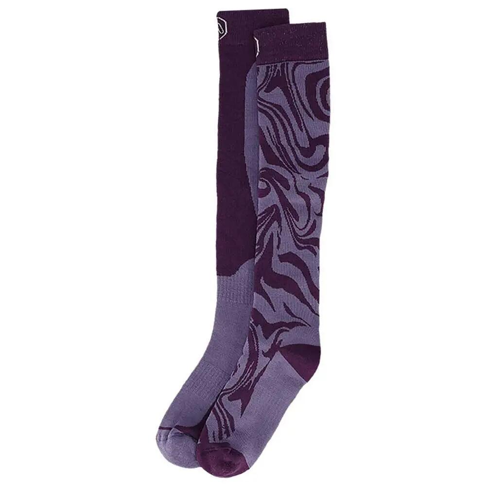 Skisocken Kniehoch - 2 Paar - Lila Zebra-Print 3/5