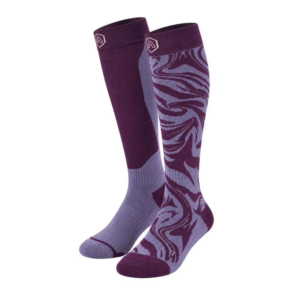 Chaussettes de Ski Montantes - 6 paires - Violet Imprimé zèbre 2/6