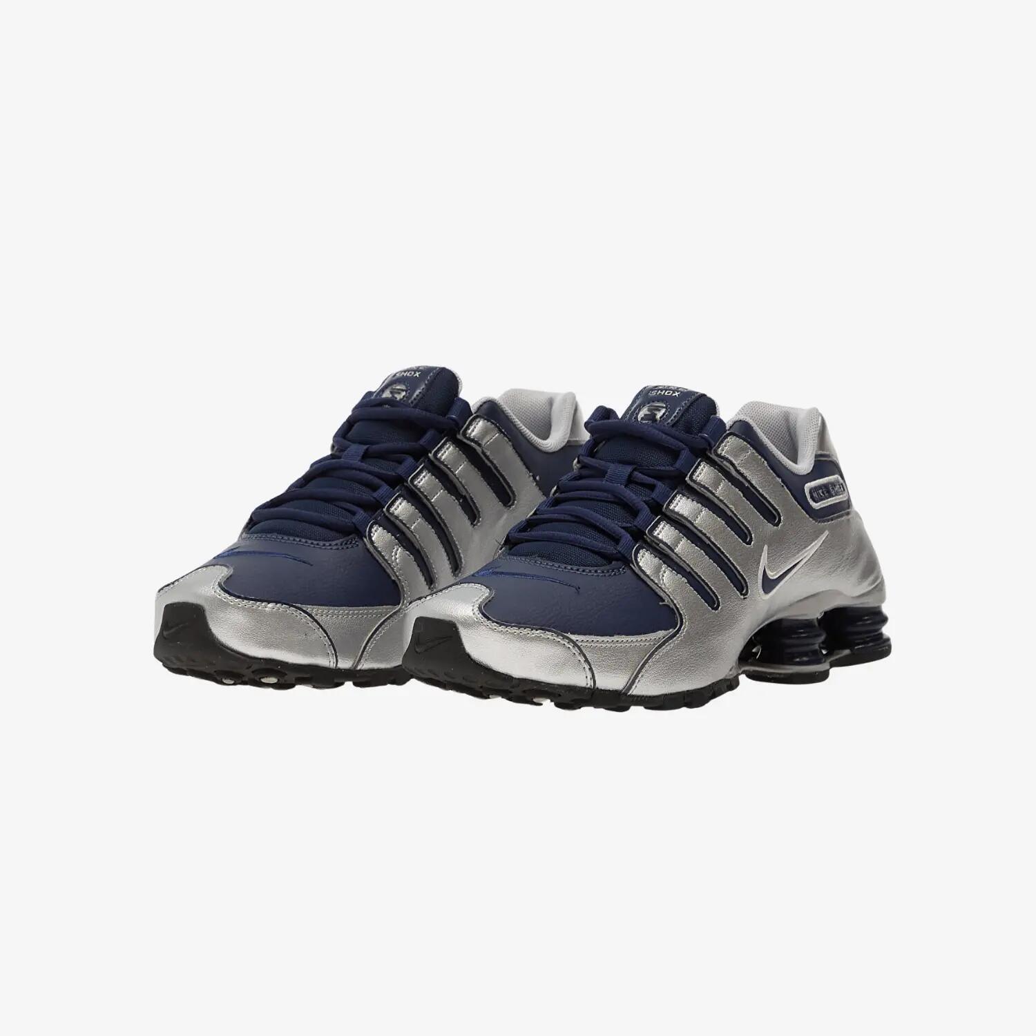 Nike Shox NZ bărbați, albastru marin cu argintiu metalizat 2/4