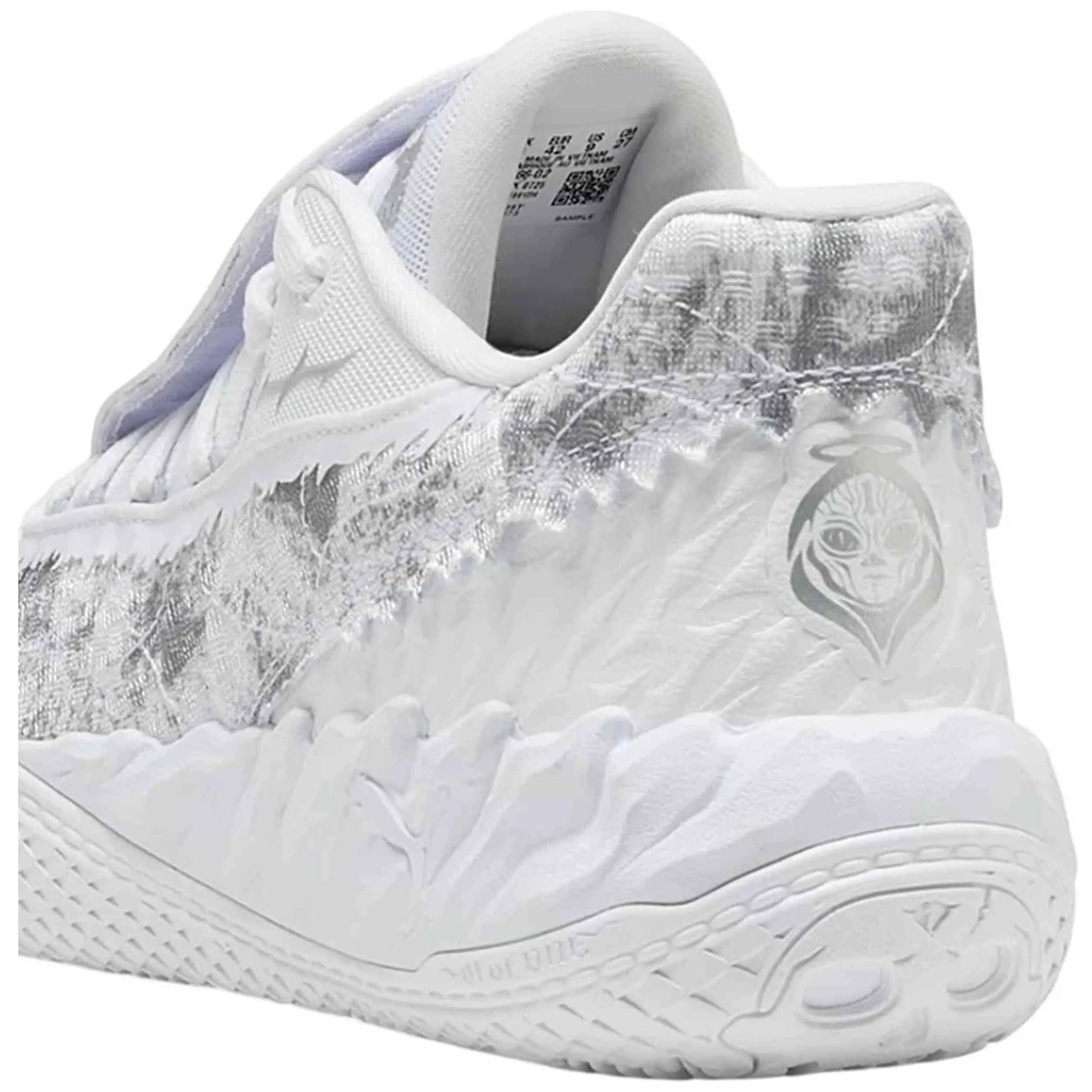 Scarpe da basket Puma modello MB.05 "Team Bank White" per unisex ragazzi 5/5