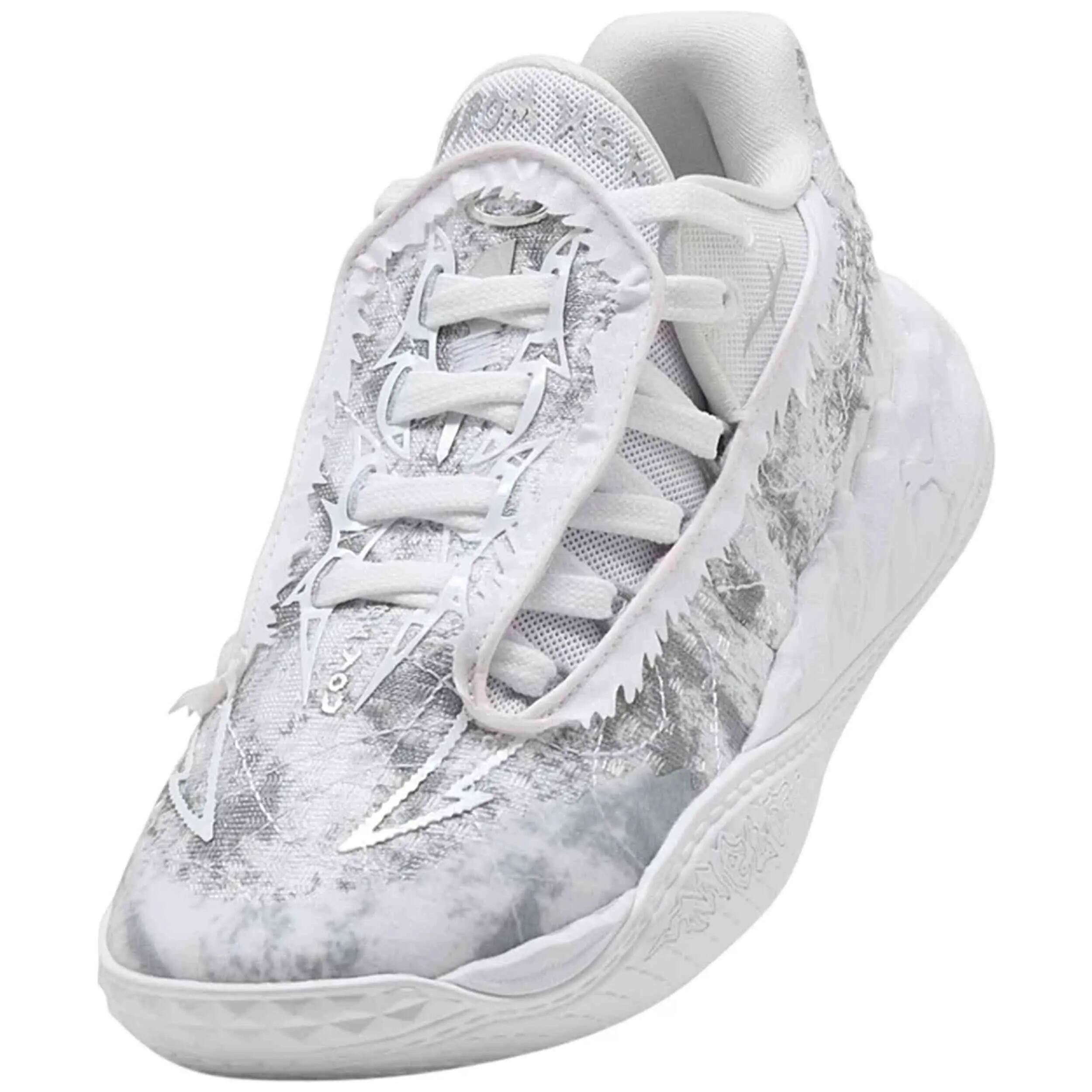Scarpe da basket Puma modello MB.05 "Team Bank White" per unisex ragazzi 3/5