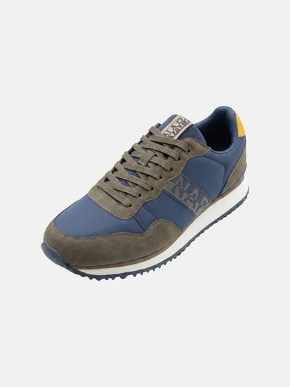 Napapijri Herren Sneaker Blau-Braun mit Platform Heel und Schnürsystem