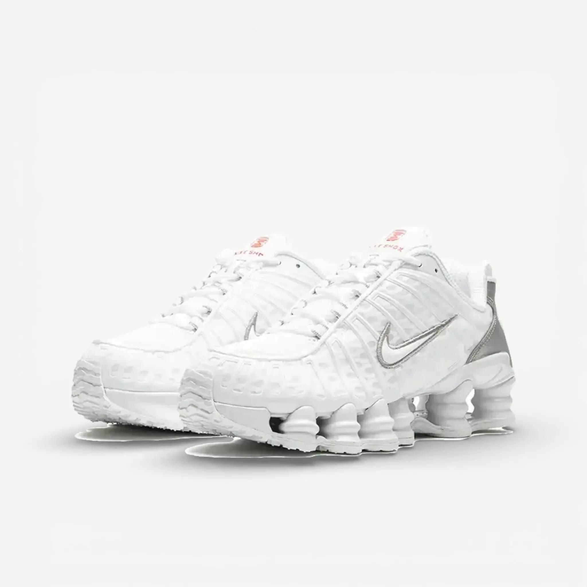 Nike Shox TL White/White/Metallic Silver 2/3