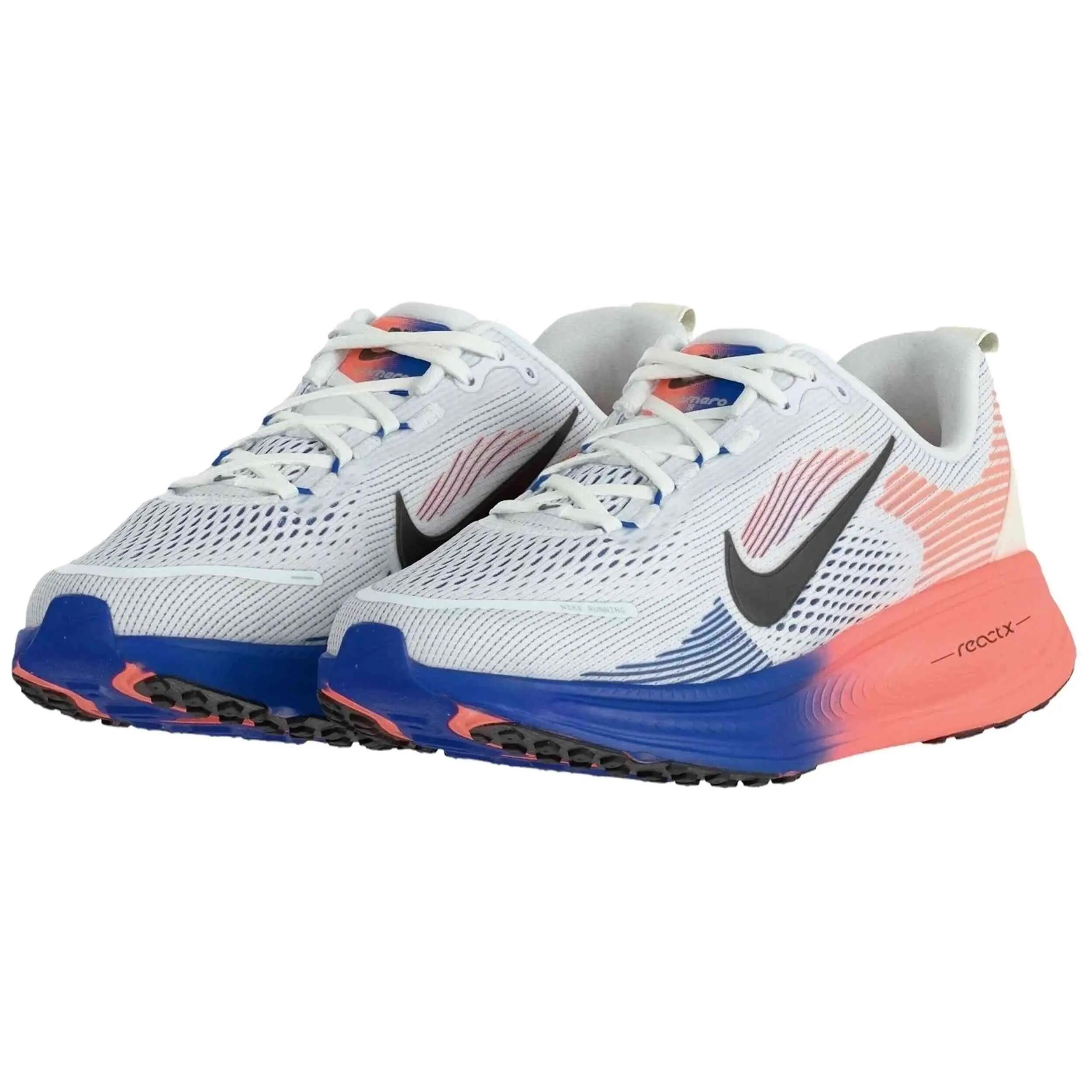 Zapatillas Nike modelo React Infinity Run Flyknit "White/Blue/Pink" para unisex 2/3