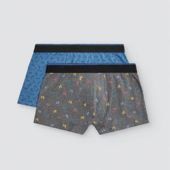Pack 2 bóxers algodón estampado perros globo