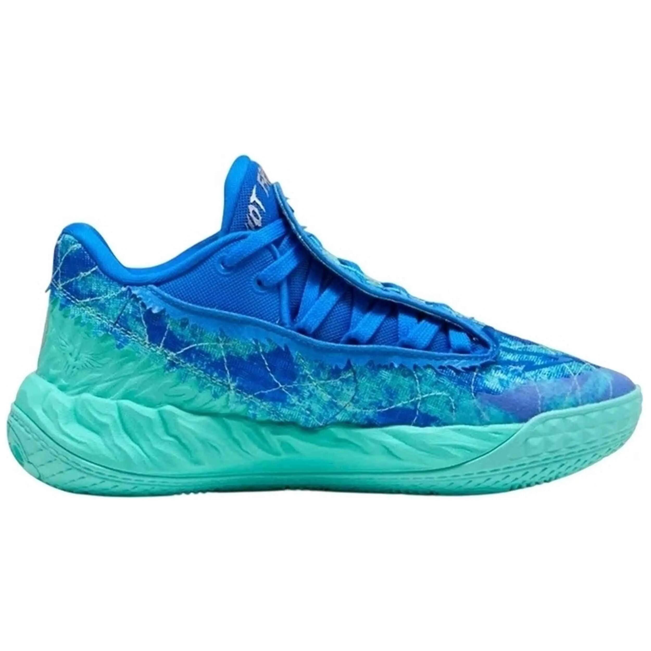 Basketbalschoenen Puma model MB.05 "Team Bank Blue Mint" voor unisex jongens 2/5