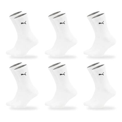 PUMA Unisex Socken Crew 6er-Pack - Baumwolle, Durchgenähter Absatz