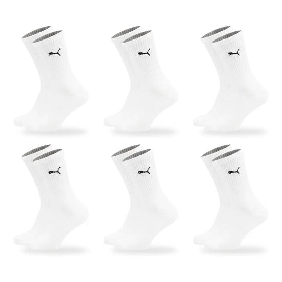 PUMA Unisex Socken Crew 6er-Pack - Baumwolle, Durchgenähter Absatz