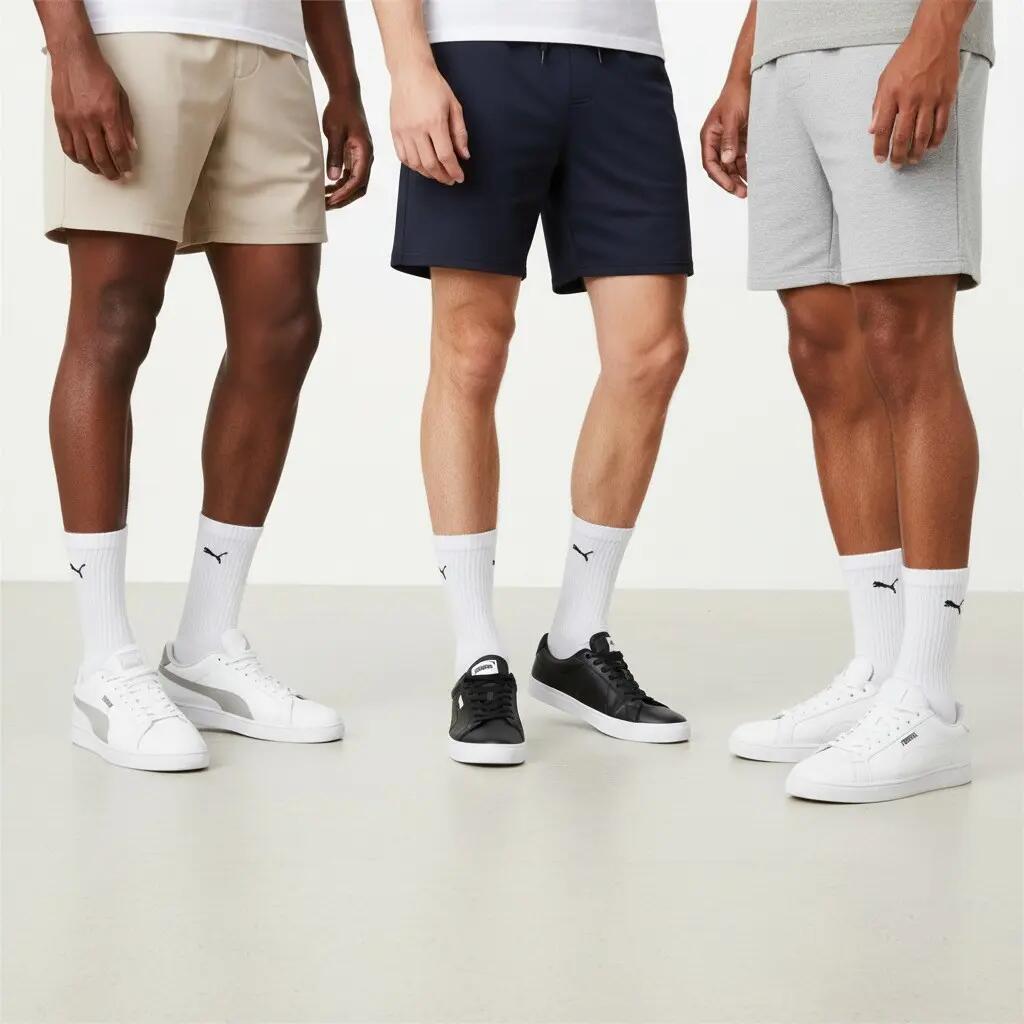 Meias Unissexo PUMA Pack 6 Pares - Algodão Macio, Salto Cosido 4/7