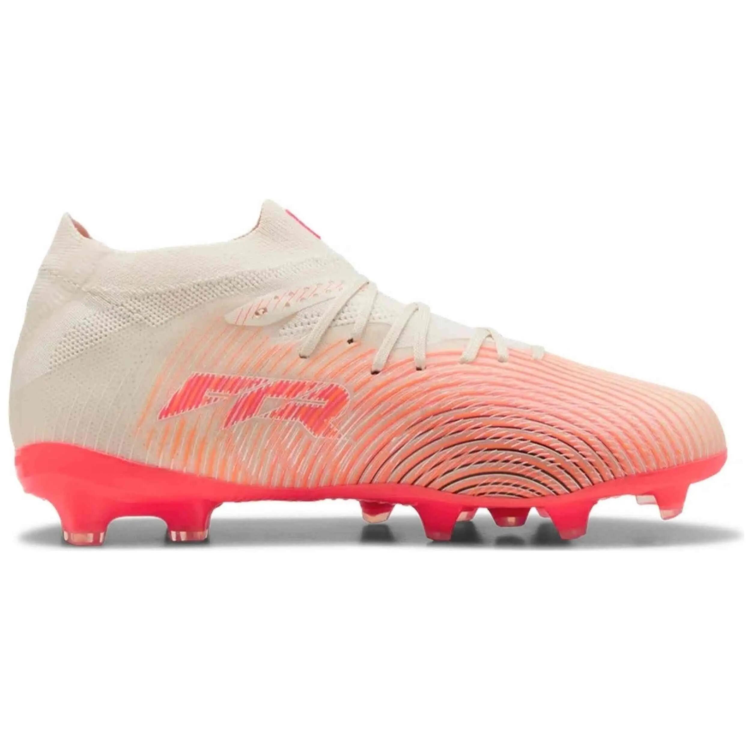 Chuteiras Puma modelo Future 9 Pro FG/AG Jr "Sugared Almon para crianças unissex 2/5