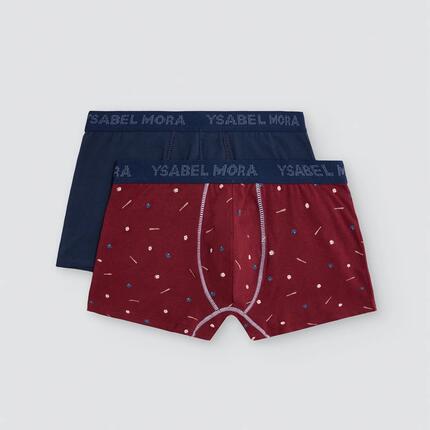 Pack de 2 bóxers algodón estampado béisbol