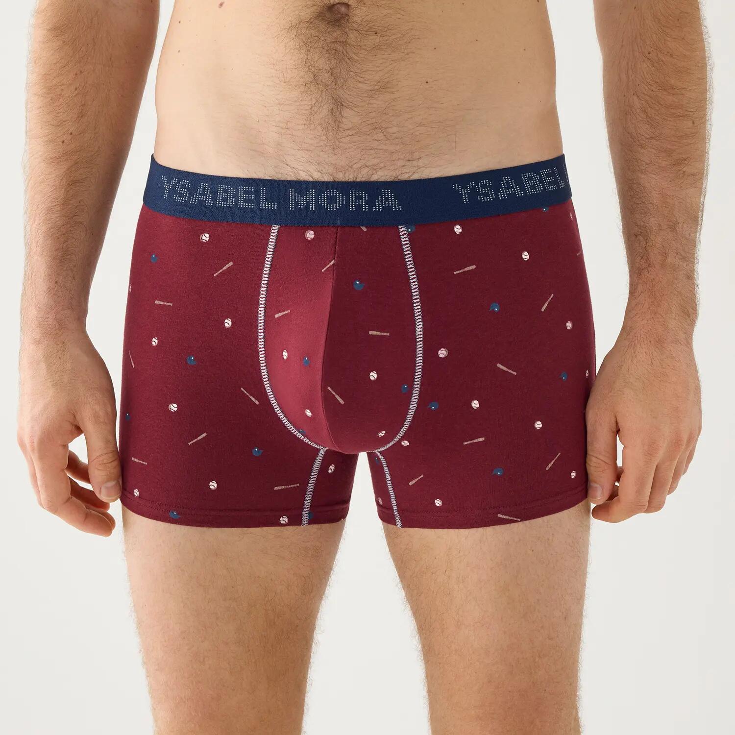 Pack de 2 boxers de algodão com estampado de basebol 7/7