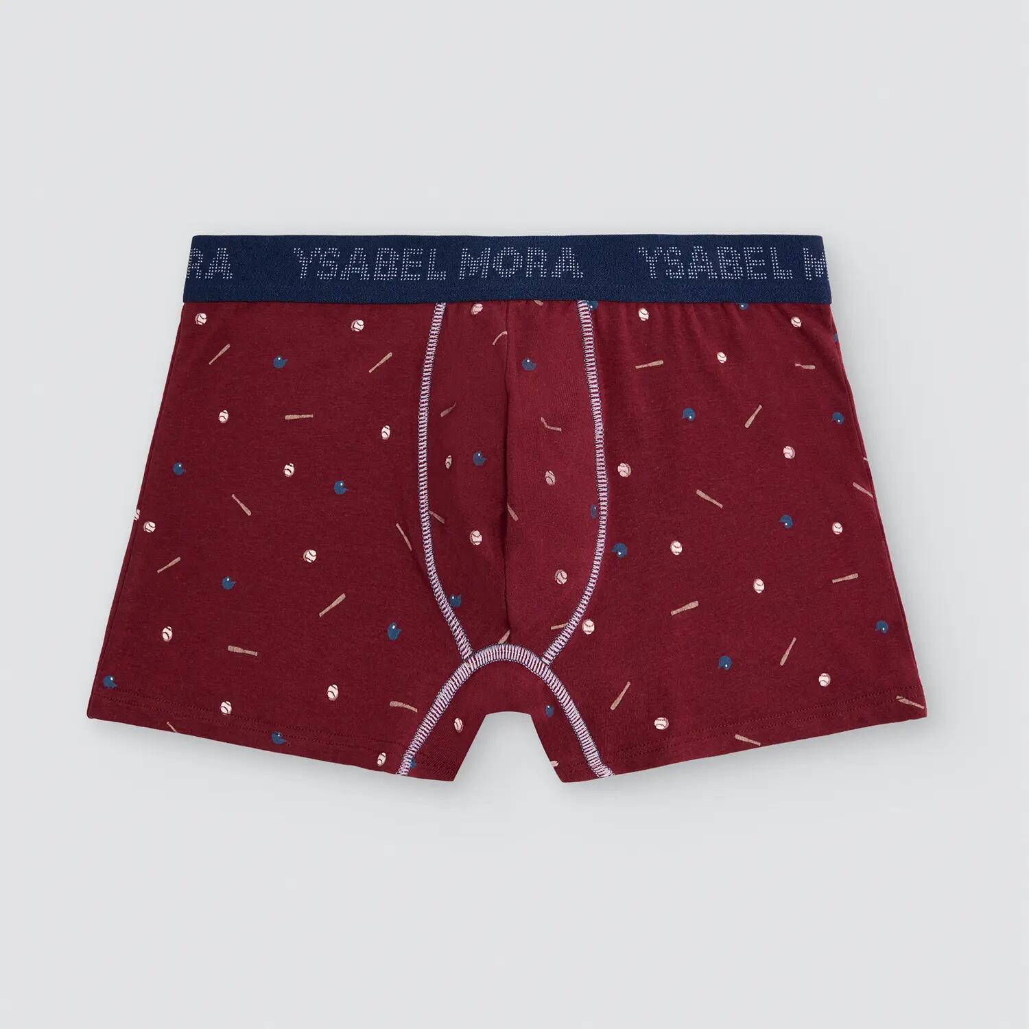 Pack de 2 boxers de algodão com estampado de basebol 3/7