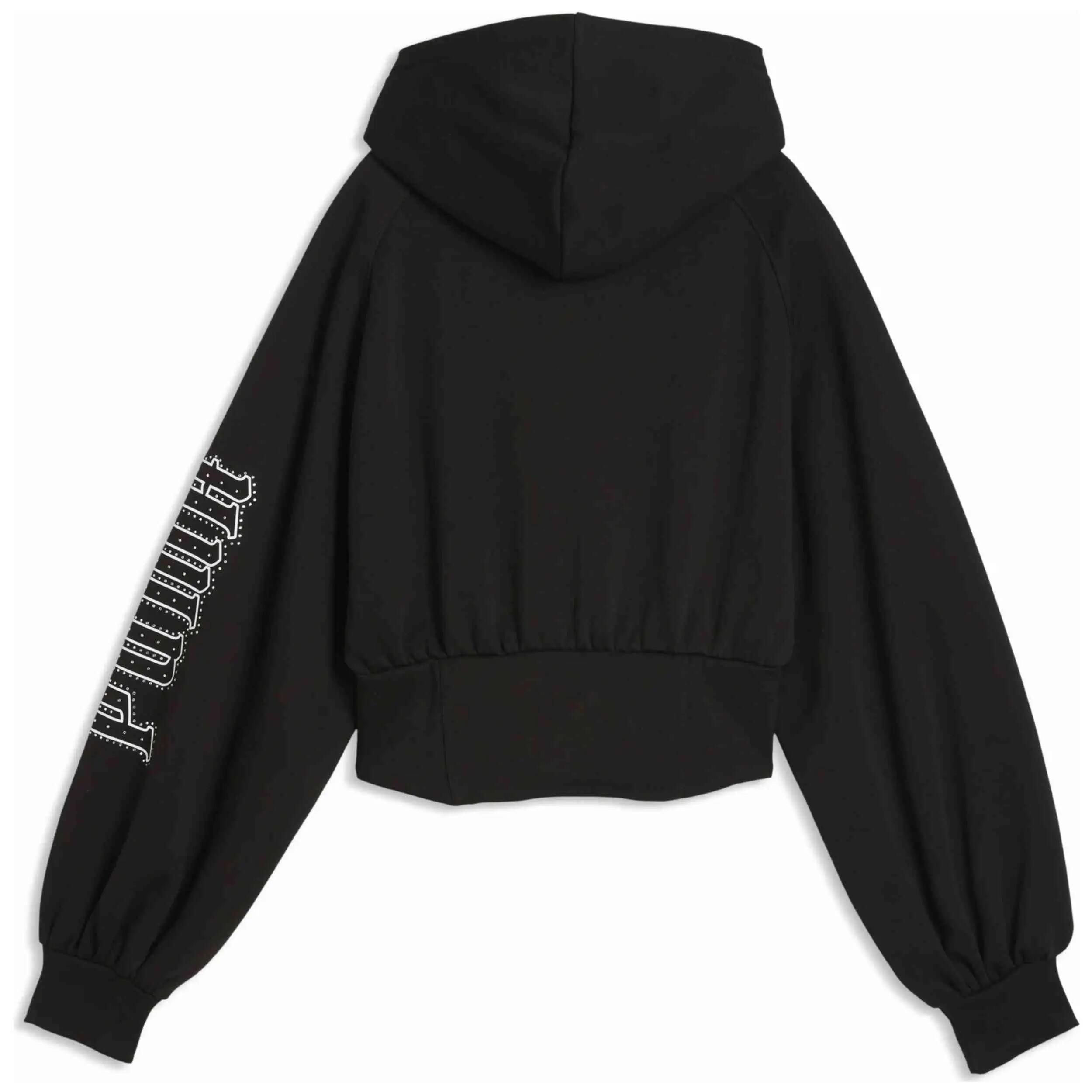 Sweatshirt Puma modelo Street Glam Bedazzled Full-Zip Balloon Slee para mulheres 4/5