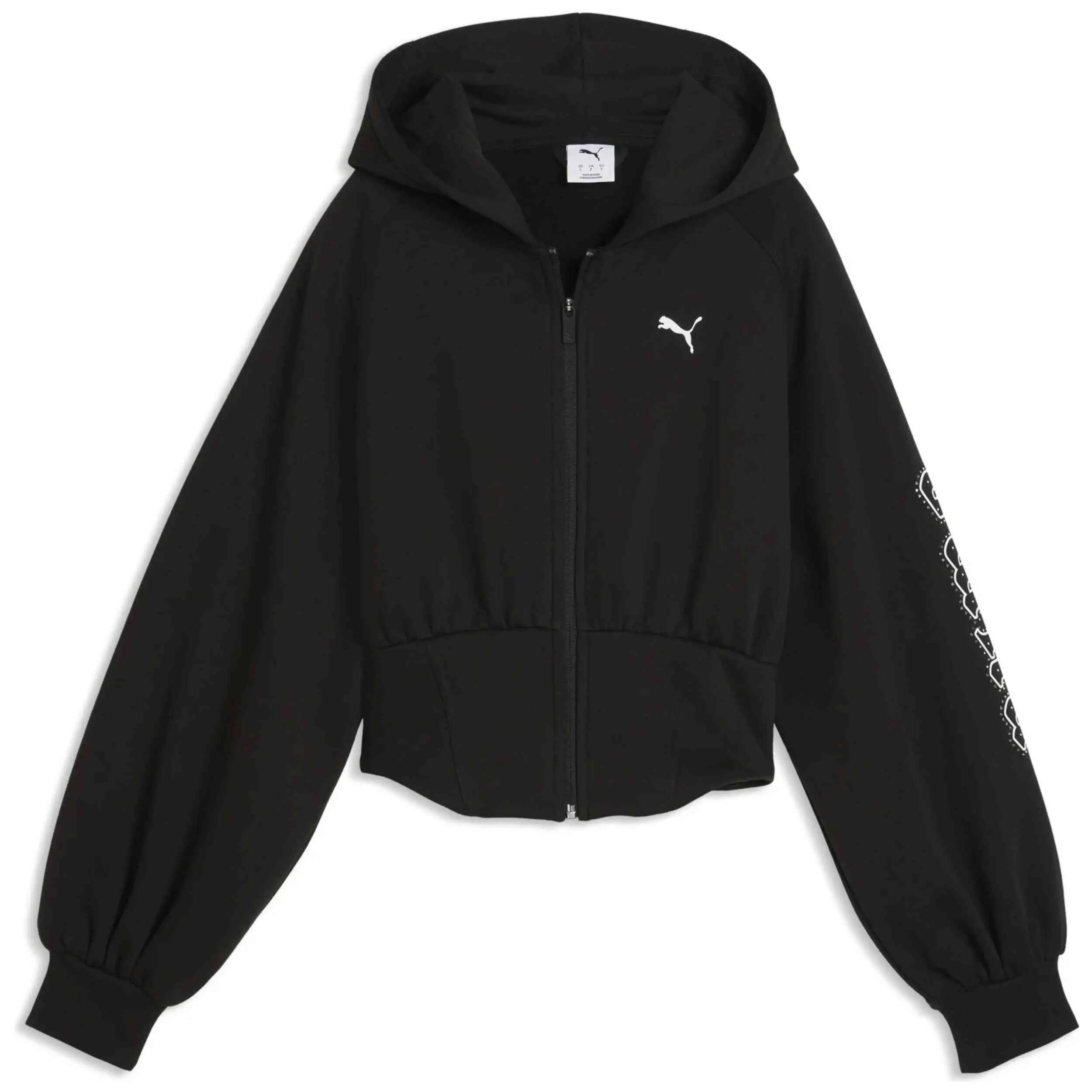 Sweatshirt Puma modelo Street Glam Bedazzled Full-Zip Balloon Slee para mulheres 3/5