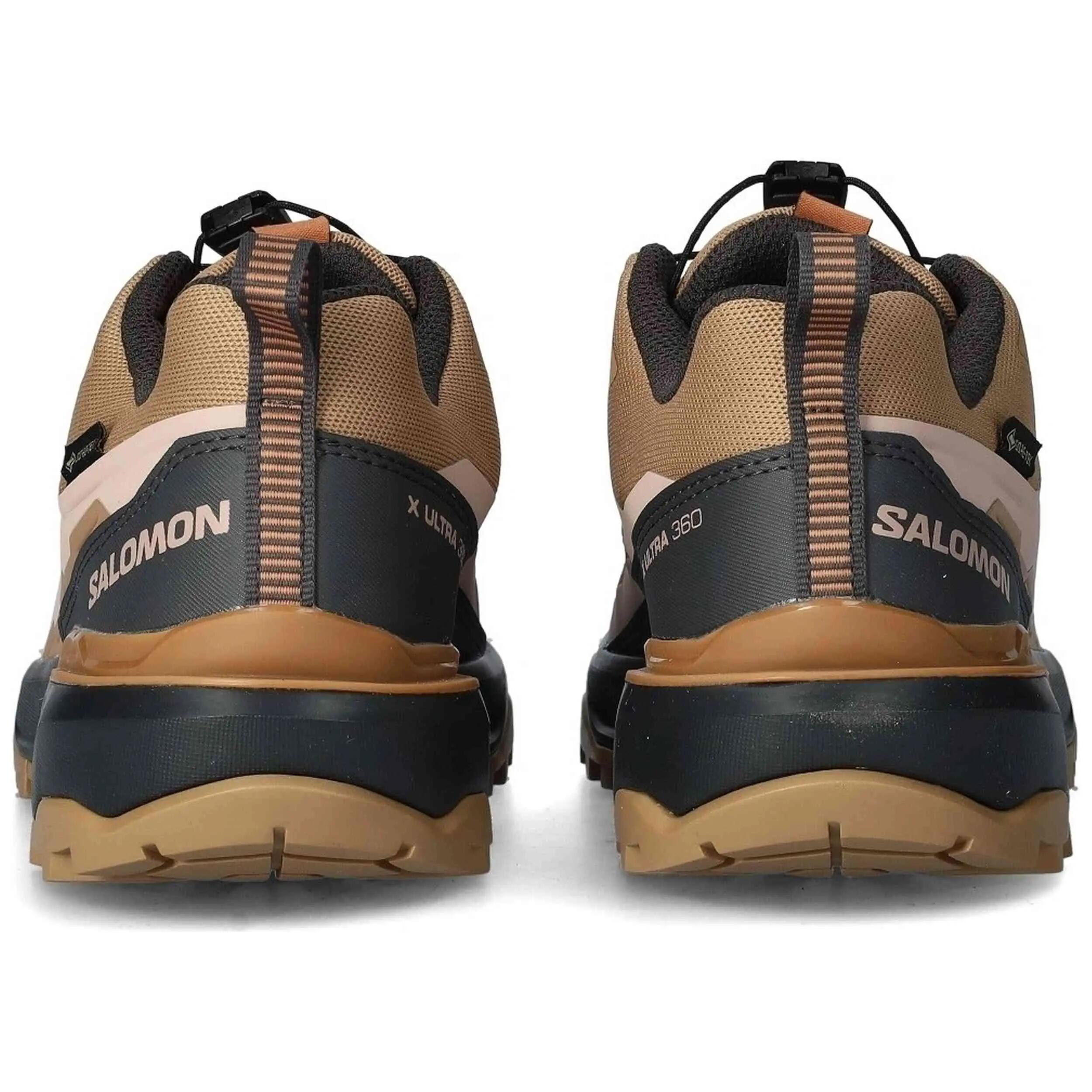 Wanderschuhe Salomon Modell X Ultra 360 Gtx W "Burro/Asphalt/Pecan Br für frauen 4/5