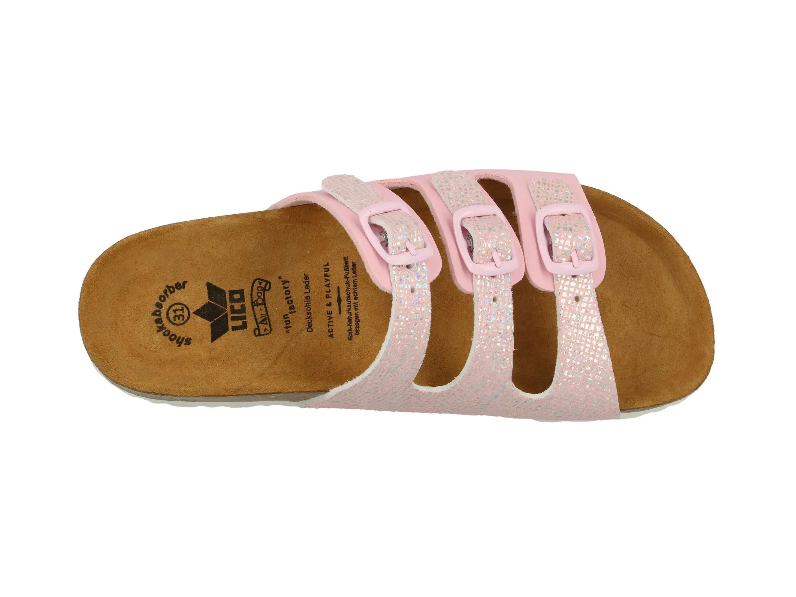 Kindersandaal - Sport - Meisjes - LICO Bioline - Gespen, kurk/rubber voetbed 5/6