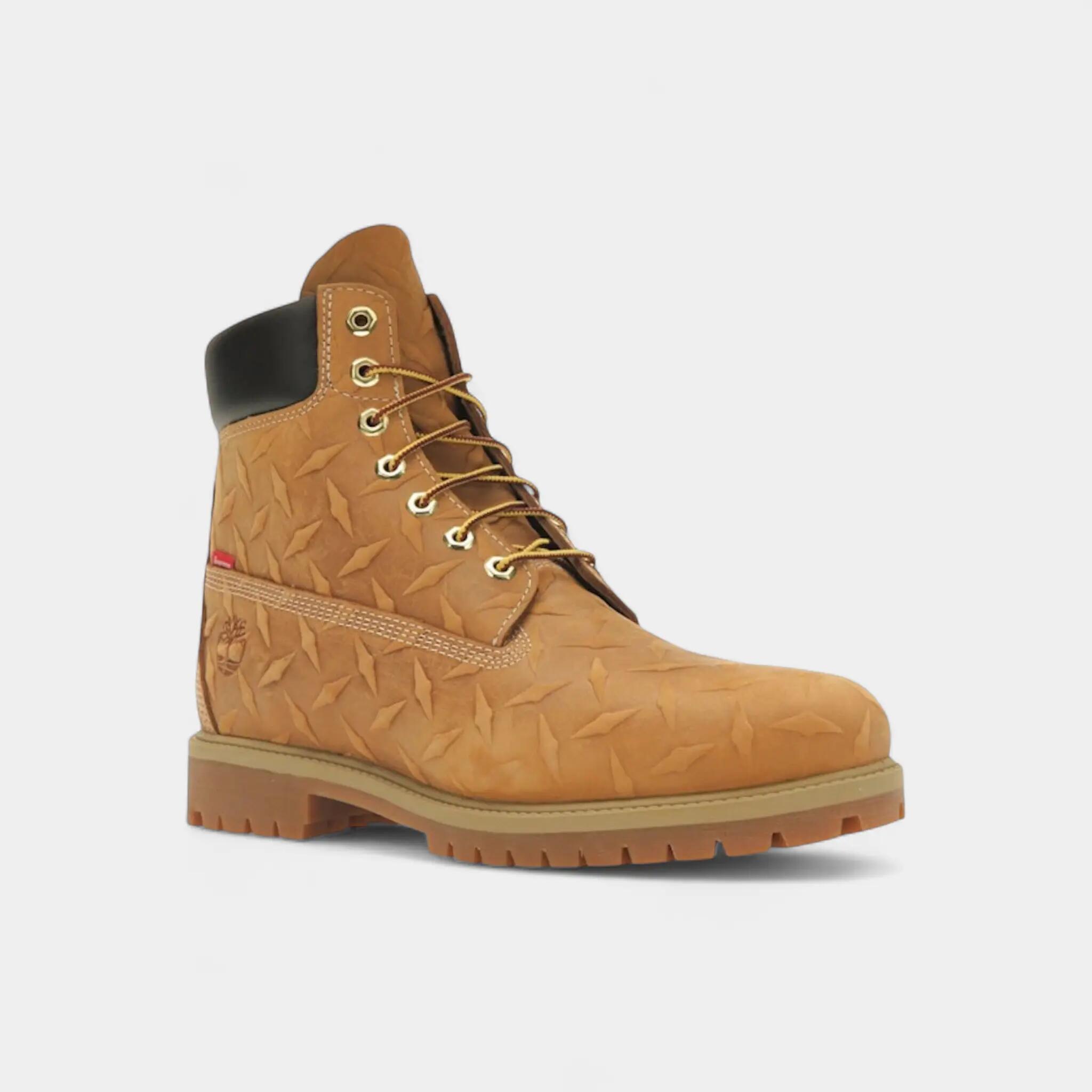 Timberland 6" Premium Waterproof Boot Supreme Diamond Plate Wheat 2/5