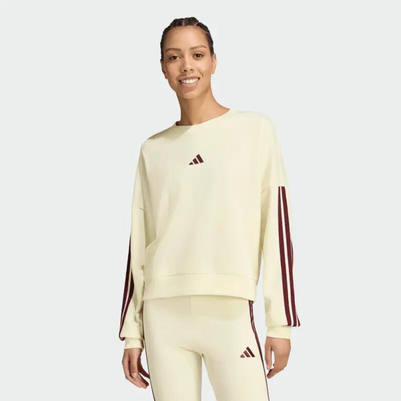 Sudadera Adidas - Essentials 3-Stripes - French Terry - Beige 3/6
