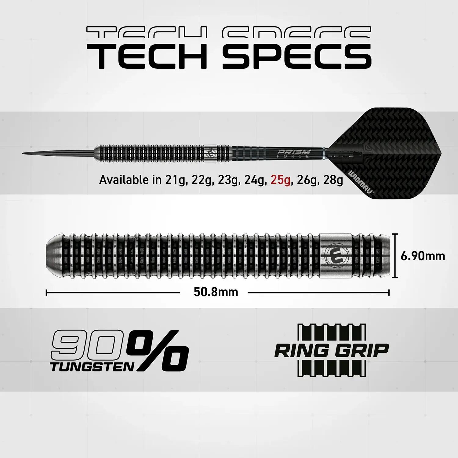 Darts - Steeldarts - 6 Stück, 18 g - Blackout 1 - schwarz 5/5