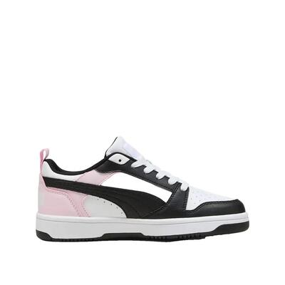 Puma rebound v6 lo wit/zwart/roze