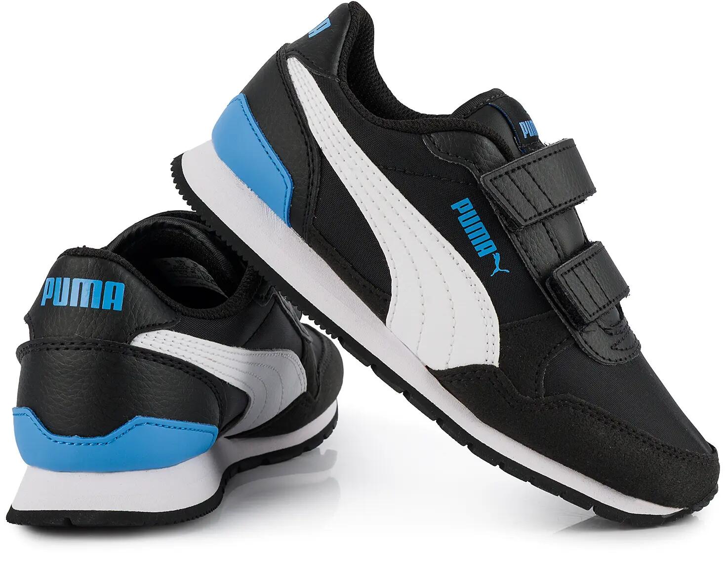 Buty dziecięce sportowe sneakersy na rzep czarne PUMA ST Runner V3 9/11