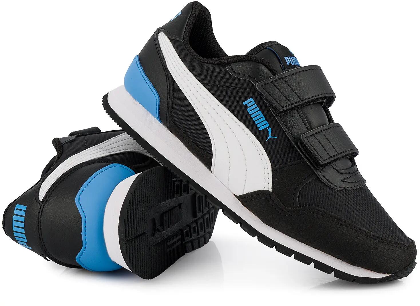 Buty dziecięce sportowe sneakersy na rzep czarne PUMA ST Runner V3 8/11