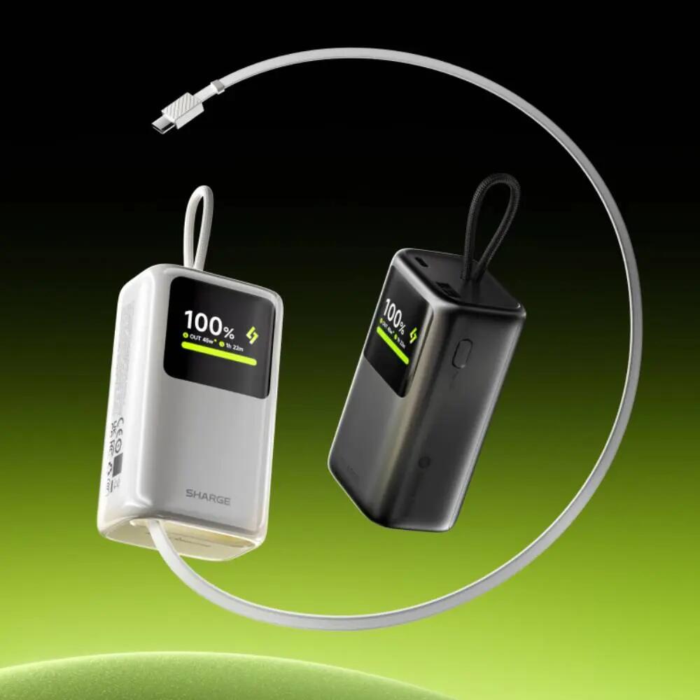 Retractable 45 Power Bank, 45 W, Retractable USB-C Cable 3/6