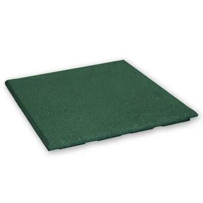 Rubber tegel 20 mm - 50 x 50 cm - groen - 4 stuks - 1m²