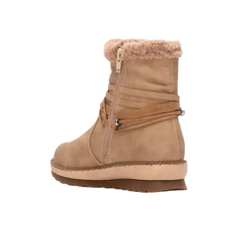 Botines Planos Mujer Refresh  Beige 3/4