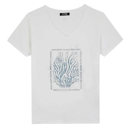T-Shirt Blanc Femme TBS SEVKITEE
