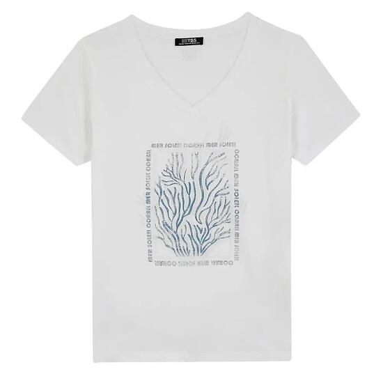 T-Shirt Blanc Femme TBS SEVKITEE