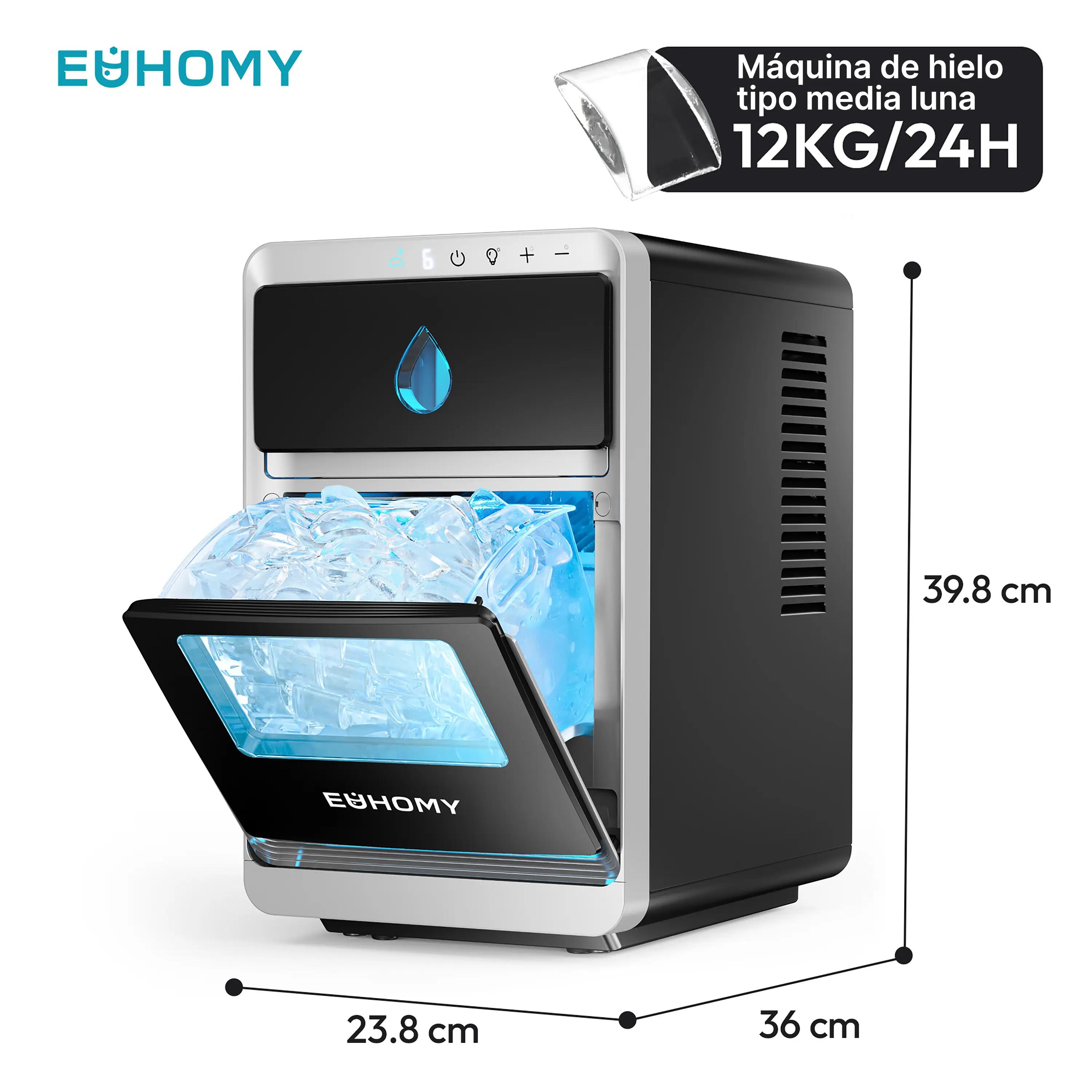 Euhomy máquina para fabricar hielo (12Kg en 24h) 6/6