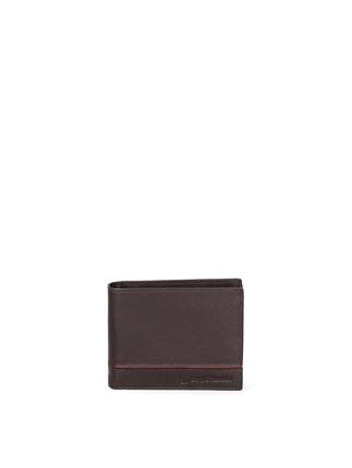 Portefeuille homme Sergio Tacchini cuir véritable noir nuances marron