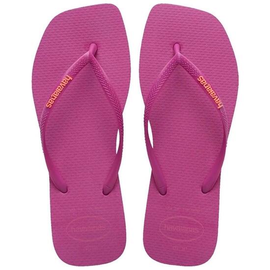 Sandales Havaianas modèle Slim Square Logo Pop Up pour femmes