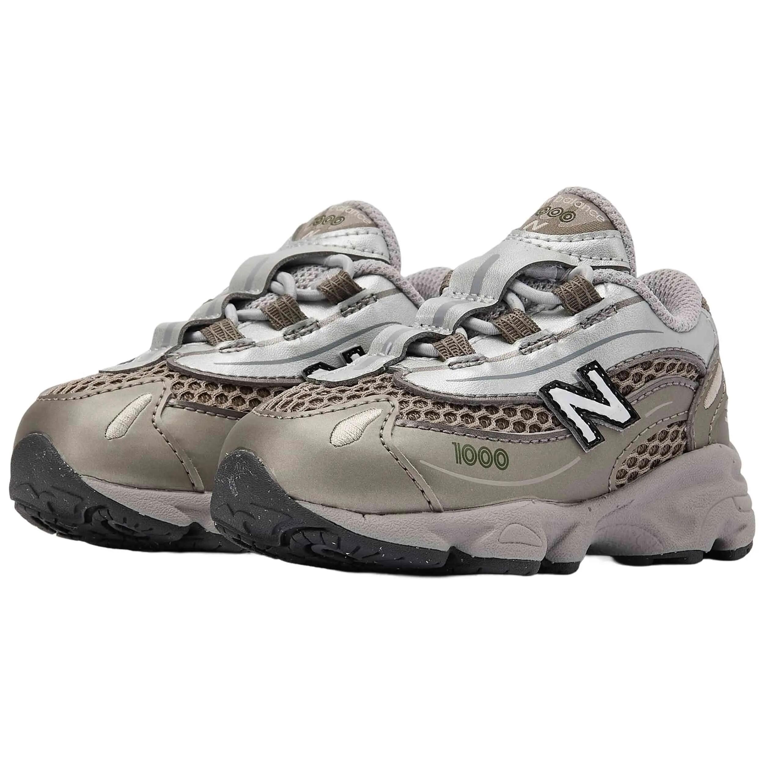 New Balance 1000 Bungee Lace Arid Stone Light Silver Metallic (TD) — foto 2