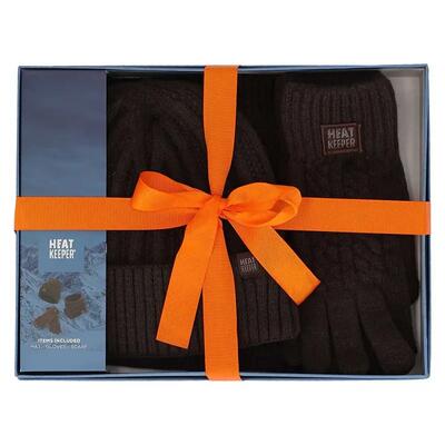 Giftset dames - muts + nekwarmer + handschoenen - burgundy
