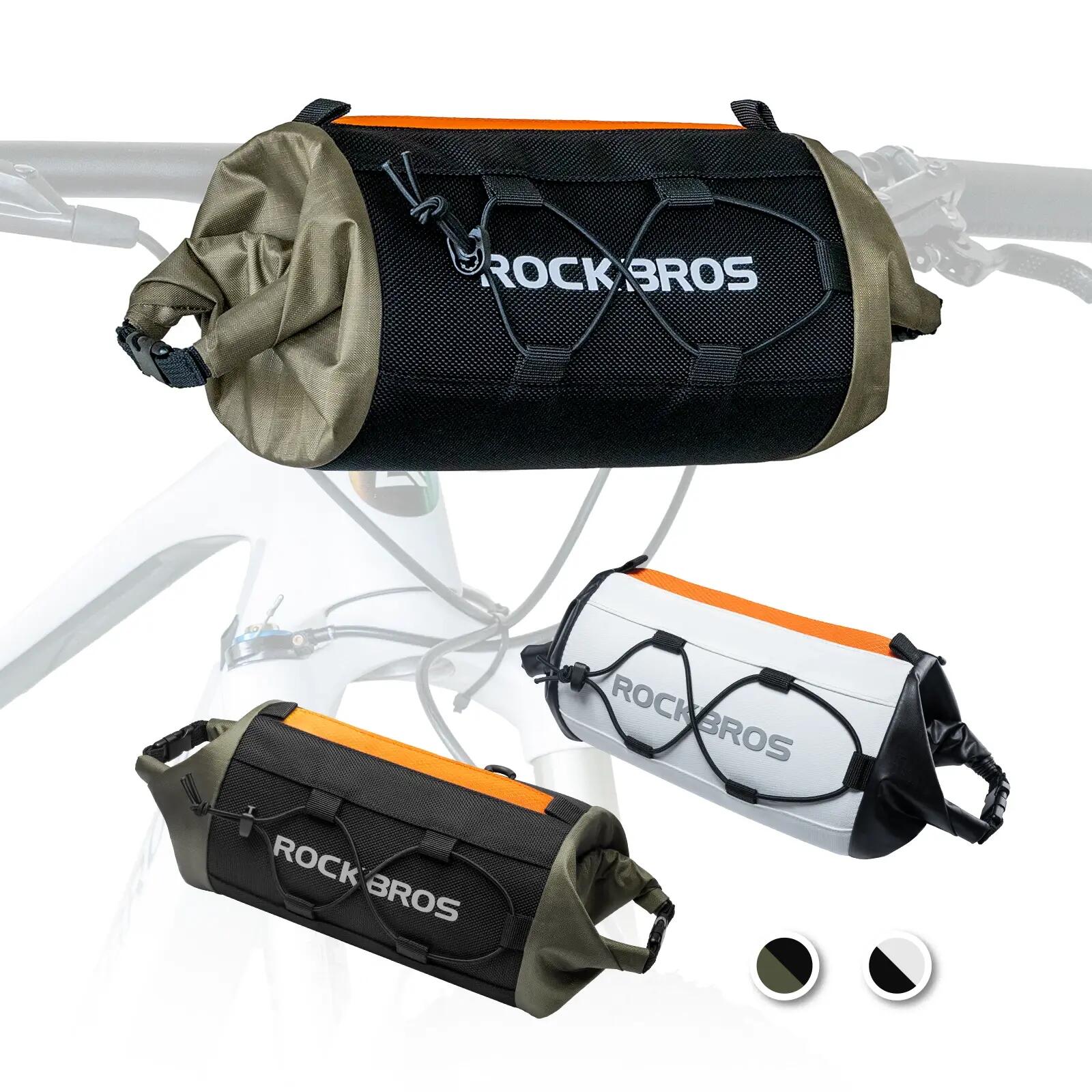 ROCKBROS geantă ghidon 2–2.4L, PVC/nylon, alb/verde 7/7