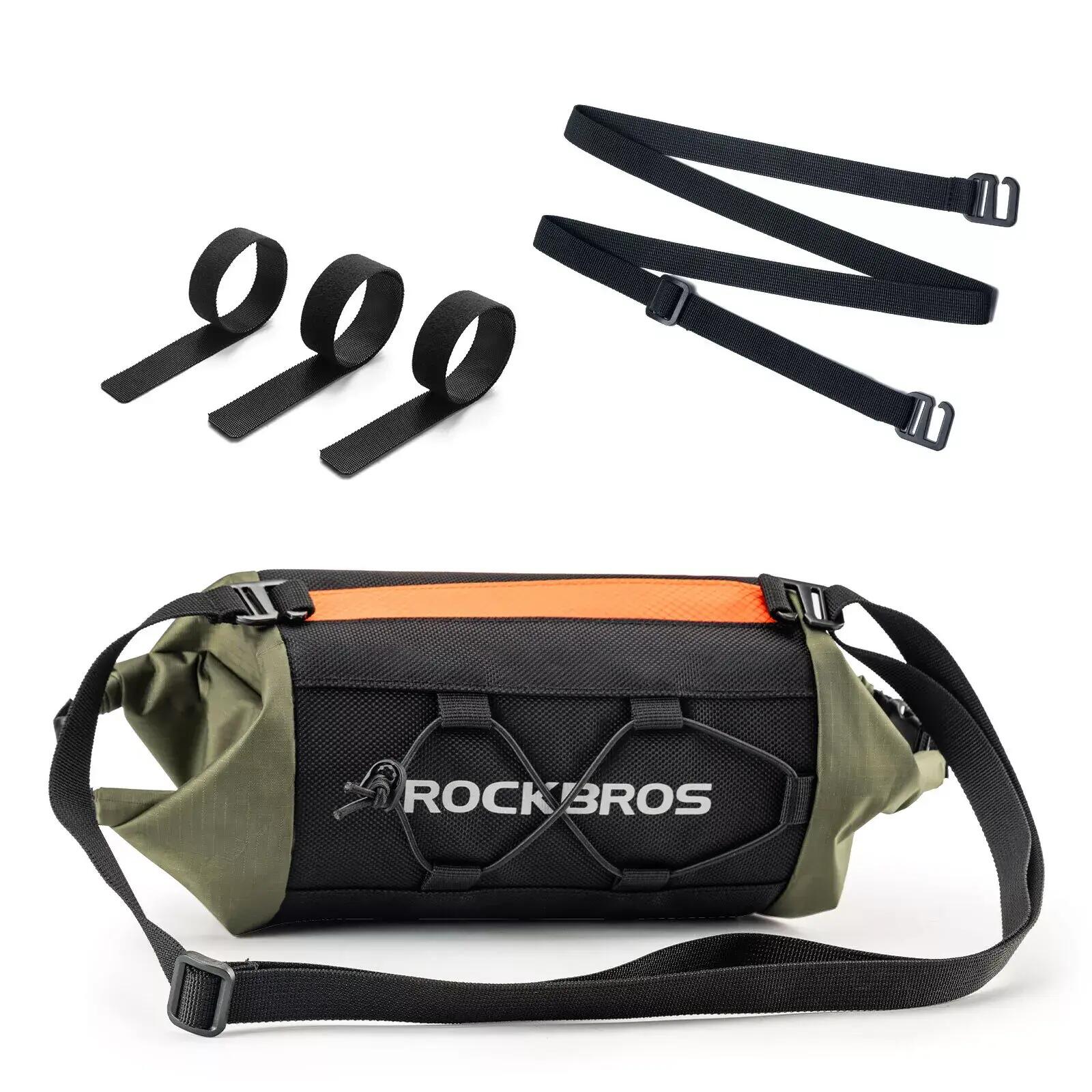 ROCKBROS geantă ghidon 2–2.4L, PVC/nylon, alb/verde 2/7