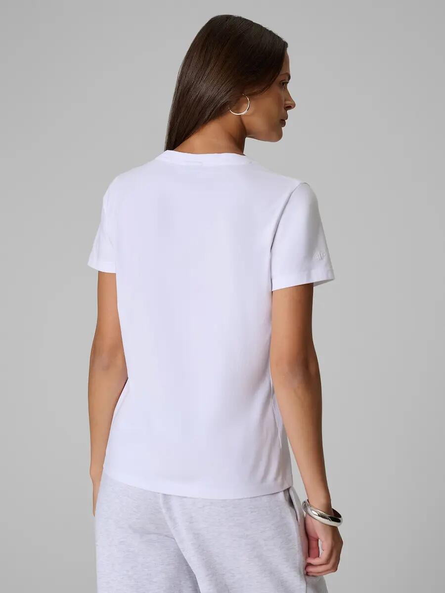 T-shirt regular gładki damski 4F 2/6