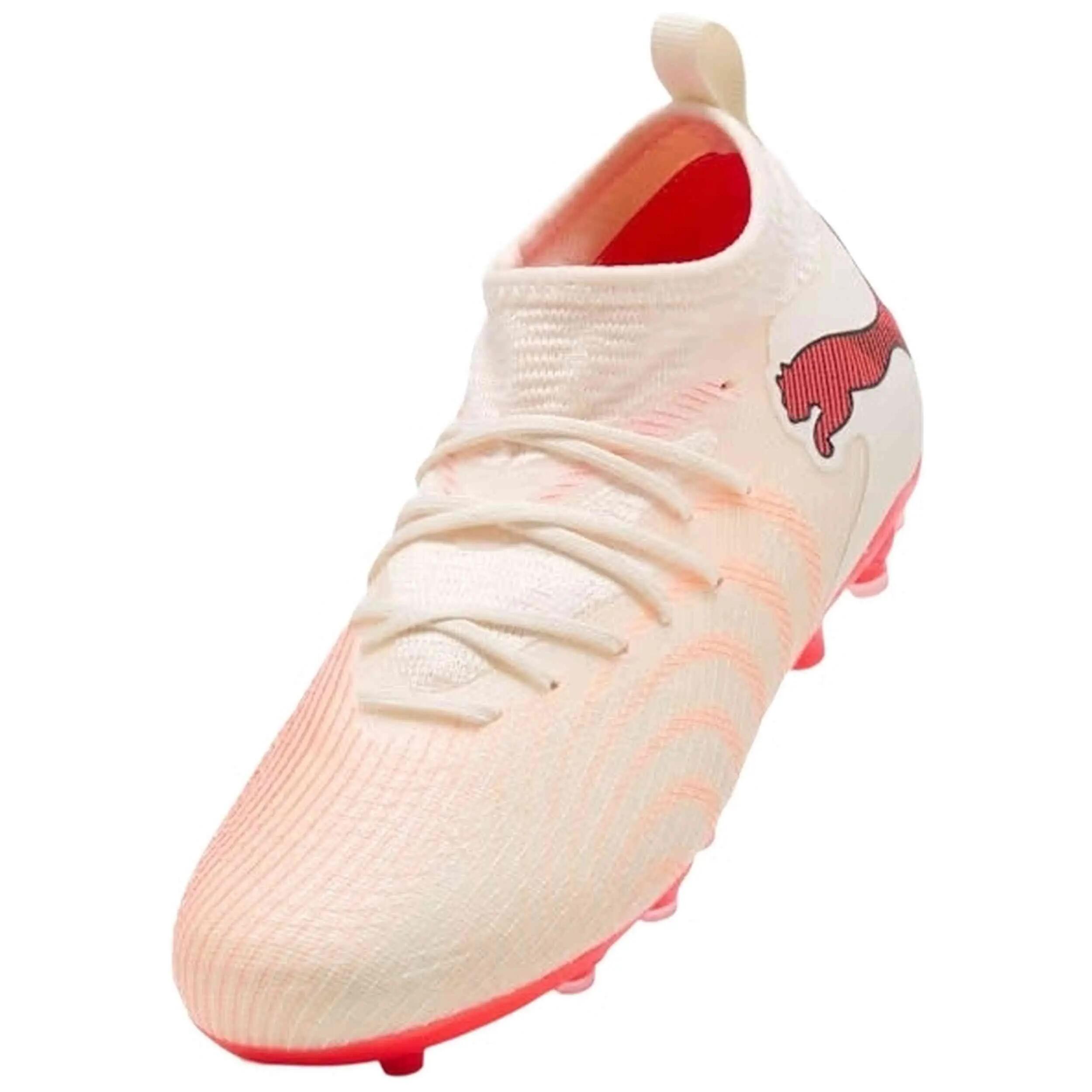 Chuteiras Puma modelo Future 9 Match FG/AG para crianças unissex 4/5