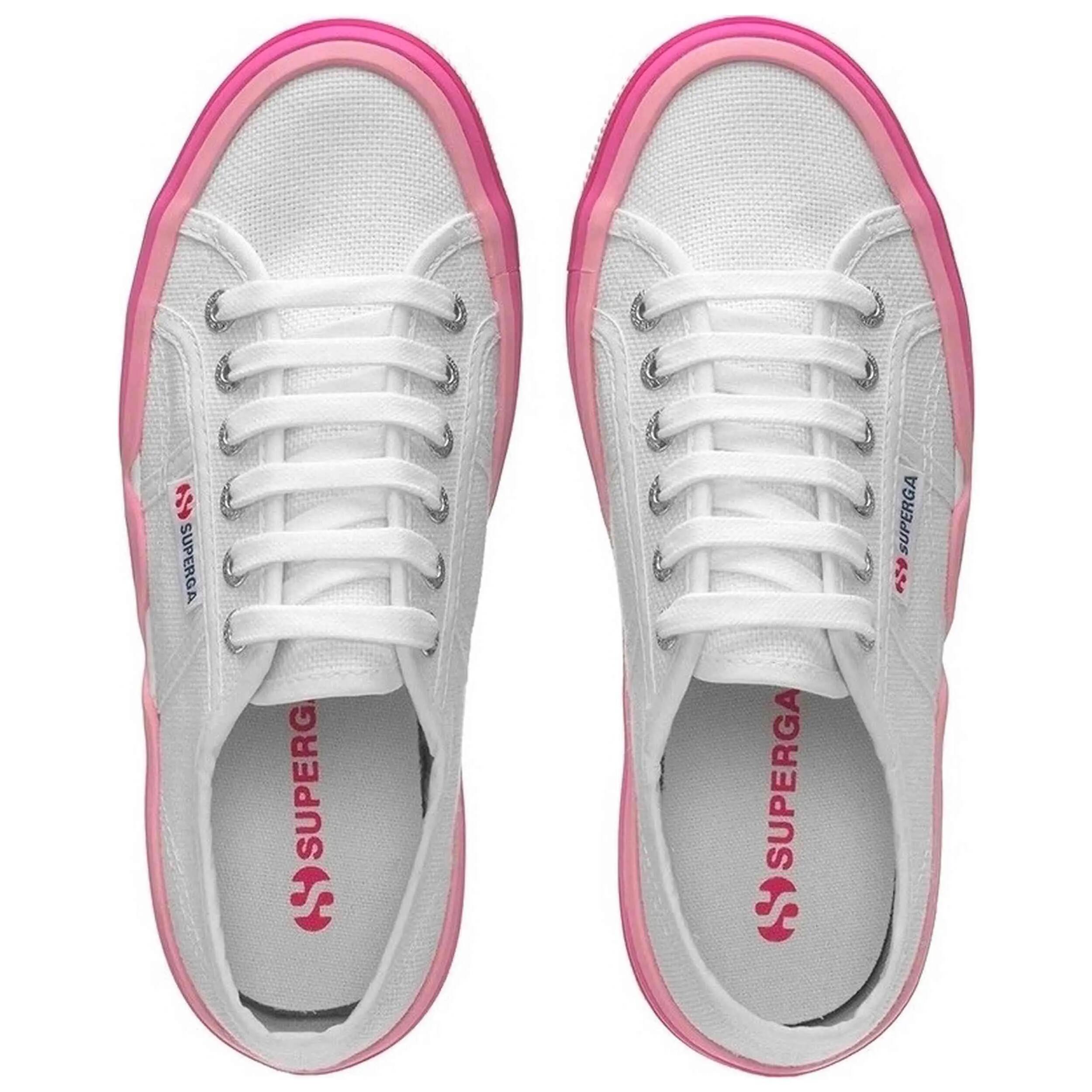 Baskets Superga modèle Superga 2790 "Blanco/Rosa" pour femmes 3/4
