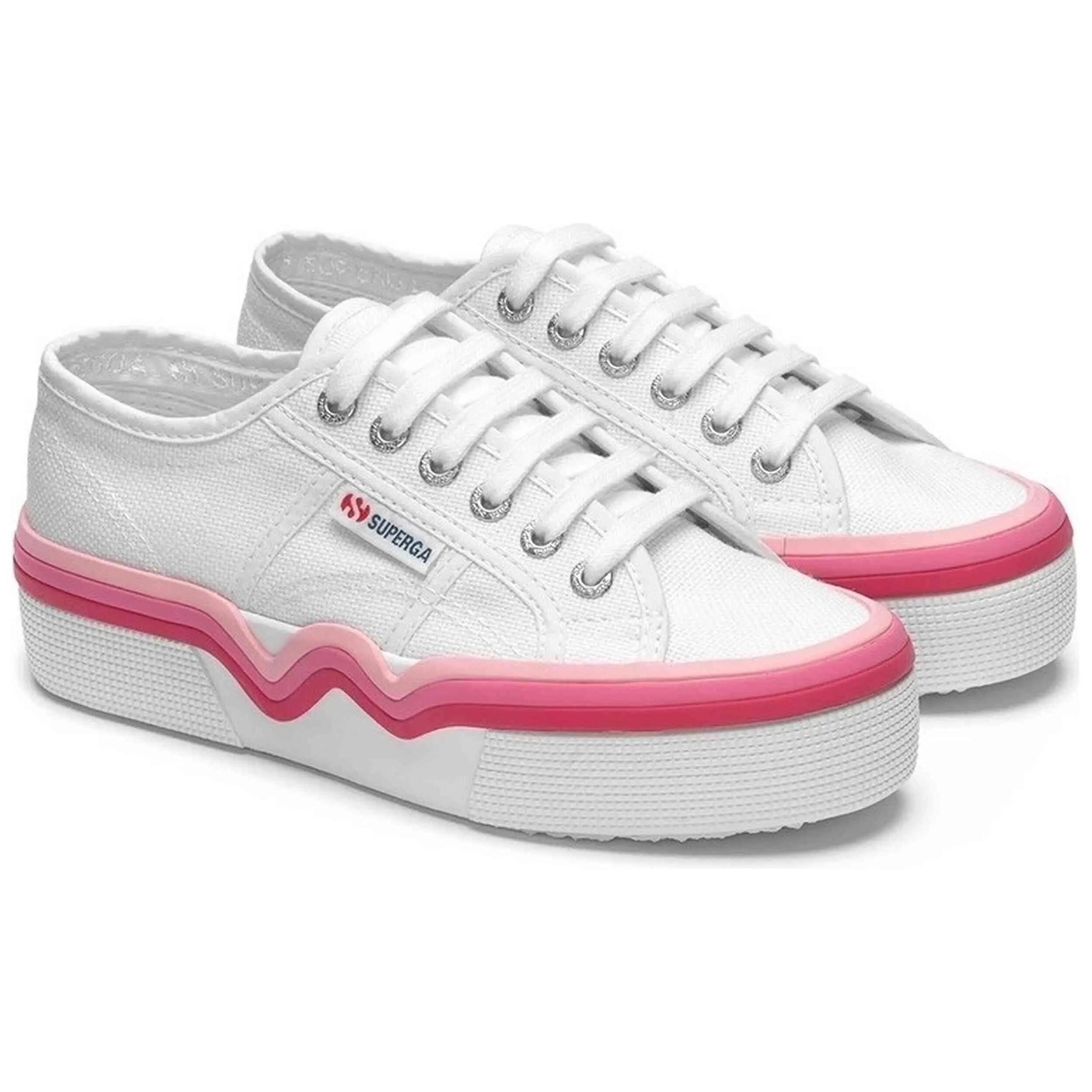 Baskets Superga modèle Superga 2790 "Blanco/Rosa" pour femmes 2/4