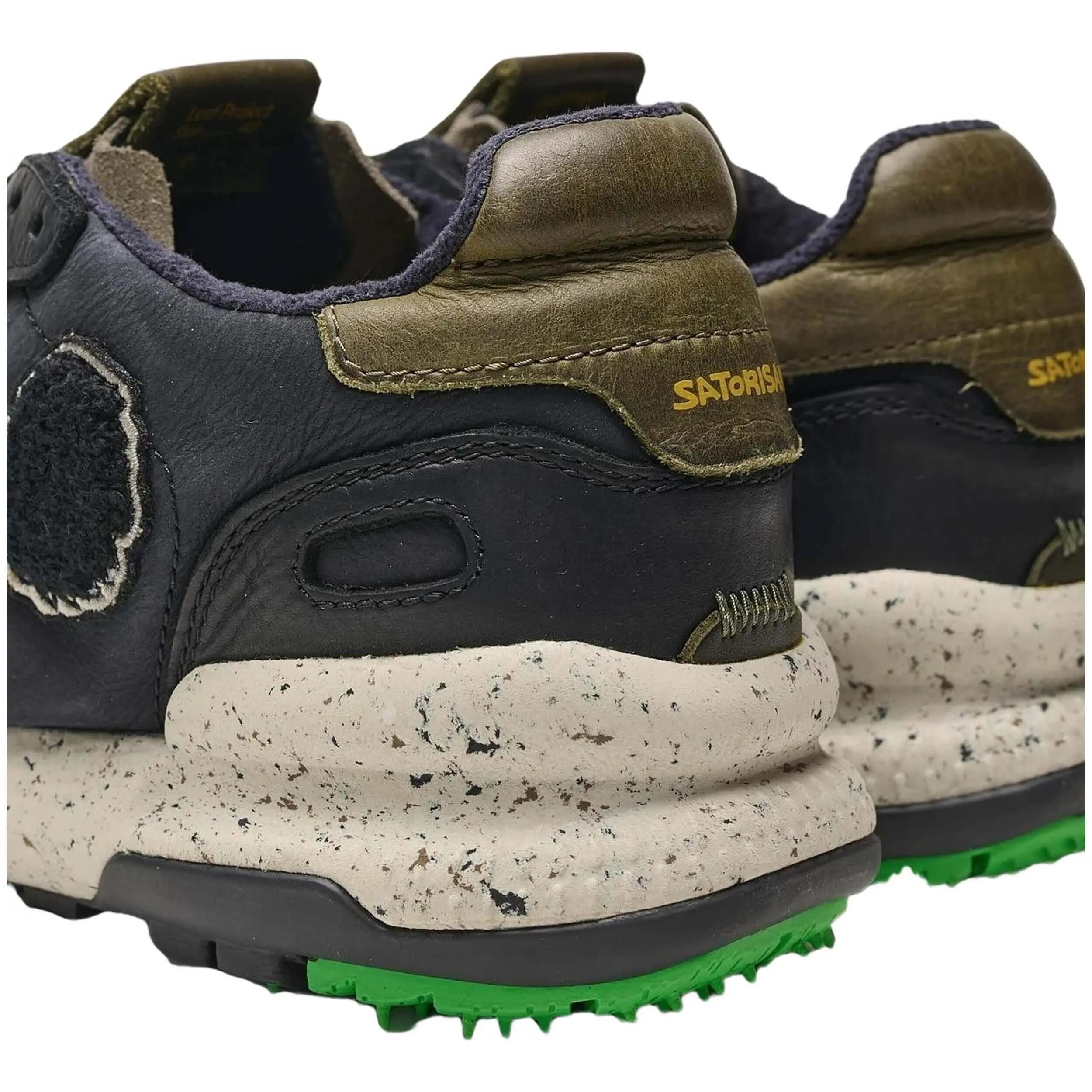 Satorisan Herren CHACRONA PREMIUM BLACK KHAKI Sneaker Low Echtleder in schwarz 4/5
