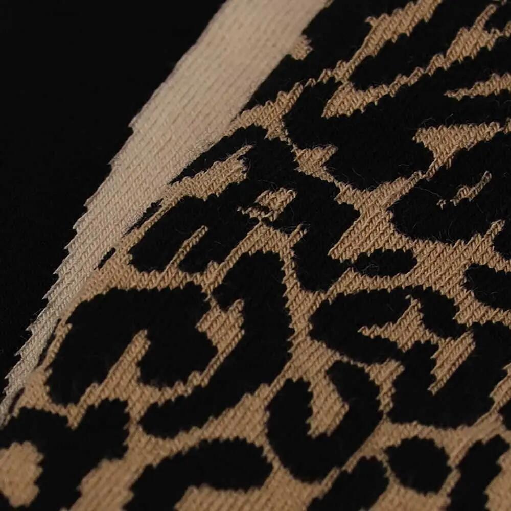 Skisocken Kniehoch - 2 Paar - Beige Panther-Print 2/5