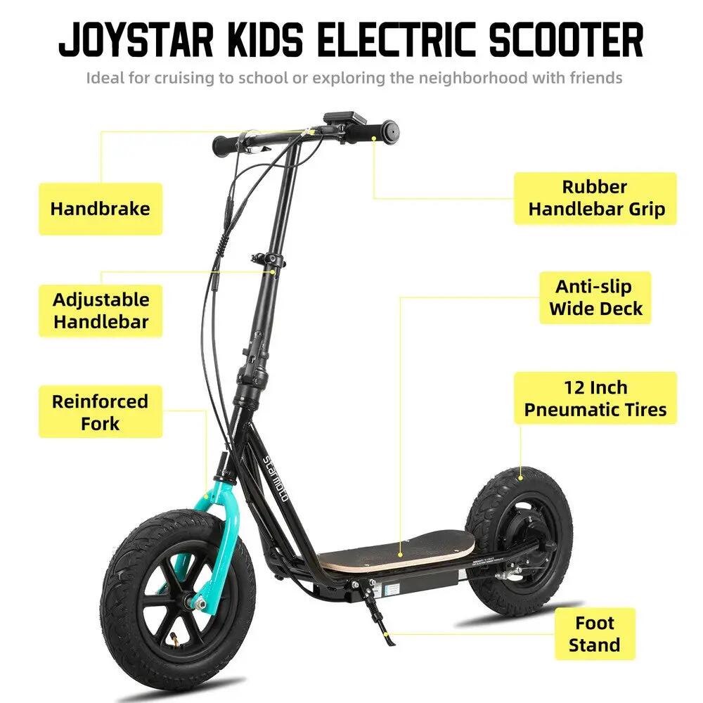 Patinete eléctrico 250W, 12" ruedas, plegable, para 6-12 años 5/6