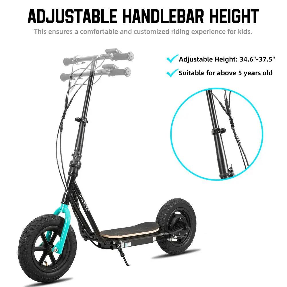 Patinete eléctrico 250W, 12" ruedas, plegable, para 6-12 años 3/6