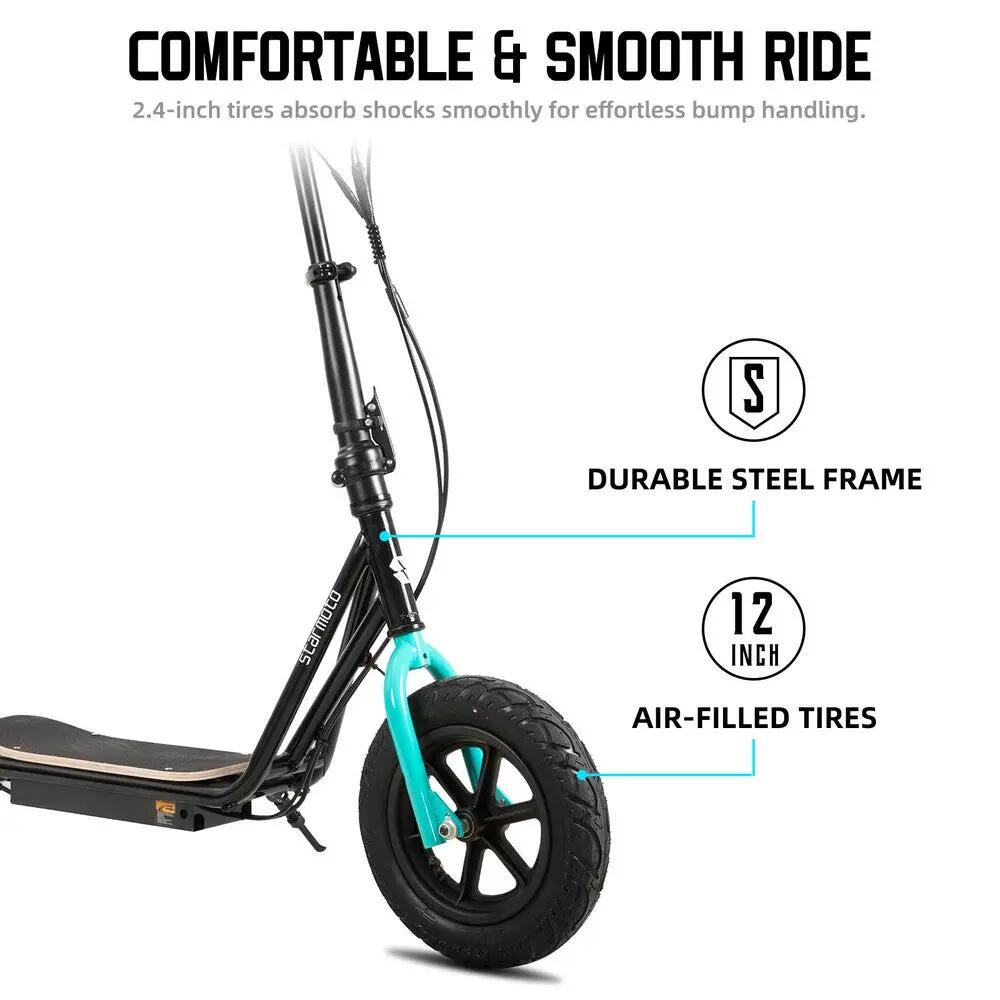 Patinete eléctrico 250W, 12" ruedas, plegable, para 6-12 años 2/6